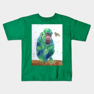 Bumble bee talking to a Green Ape Kids T-Shirt